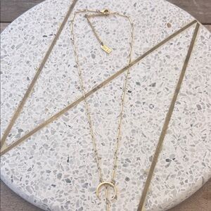 Liv AJ Elegant Gold Crescent Necklace
